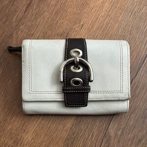 Coach Cream and Brown Women's Wallet